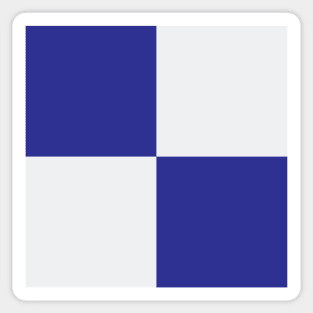 Leicester City Blue and White Checkered Fan Flag Sticker